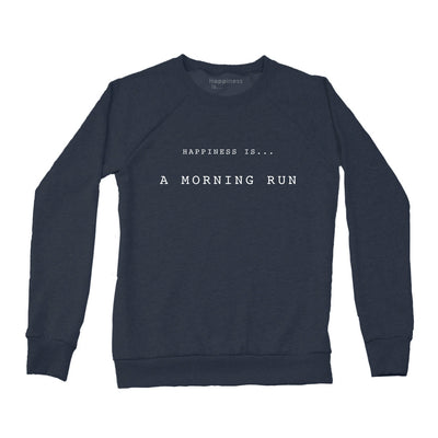 Women's Morning Run Crew Sweatshirt, True Navy-0