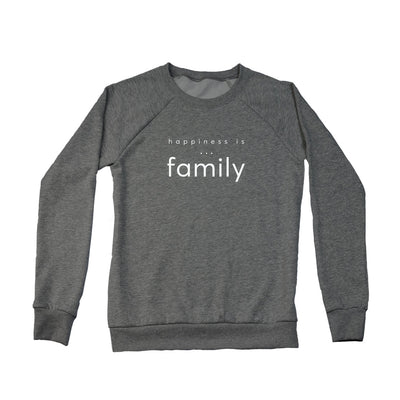 Women's Family Crew Sweatshirt, Charcoal-0